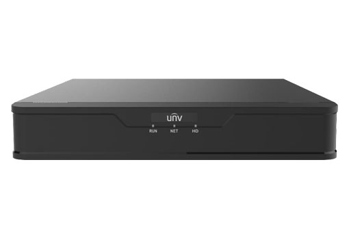 UNV XVR 12-ch, 1 SATA interface, 8 BNC/5MP Lite, Mini 1U, H.265, audio coaxial, intrusion/crossing line