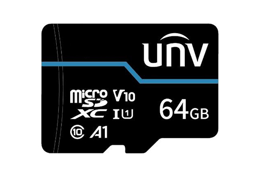 UNV Micro SD Card, 64GB, Blue Card