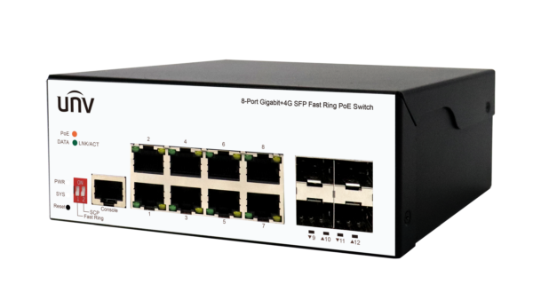 UNV Industrial Gigabit POE Switch 8 Ports +4 SFP