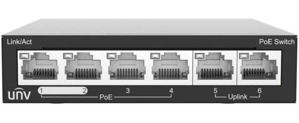 UNV Unmanaged CCTV Switch(PoE)10/100Mbps network ports, including 4 PoE ports