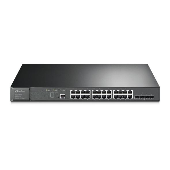 JetStream™ 24-Port Gigabit and 4-Port 10GE SFP+ L2+ Managed Switch with 24-Port PoE+